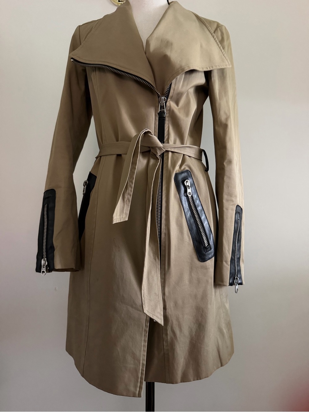 Mackage Tan Trench Coat - Picture 5 of 15
